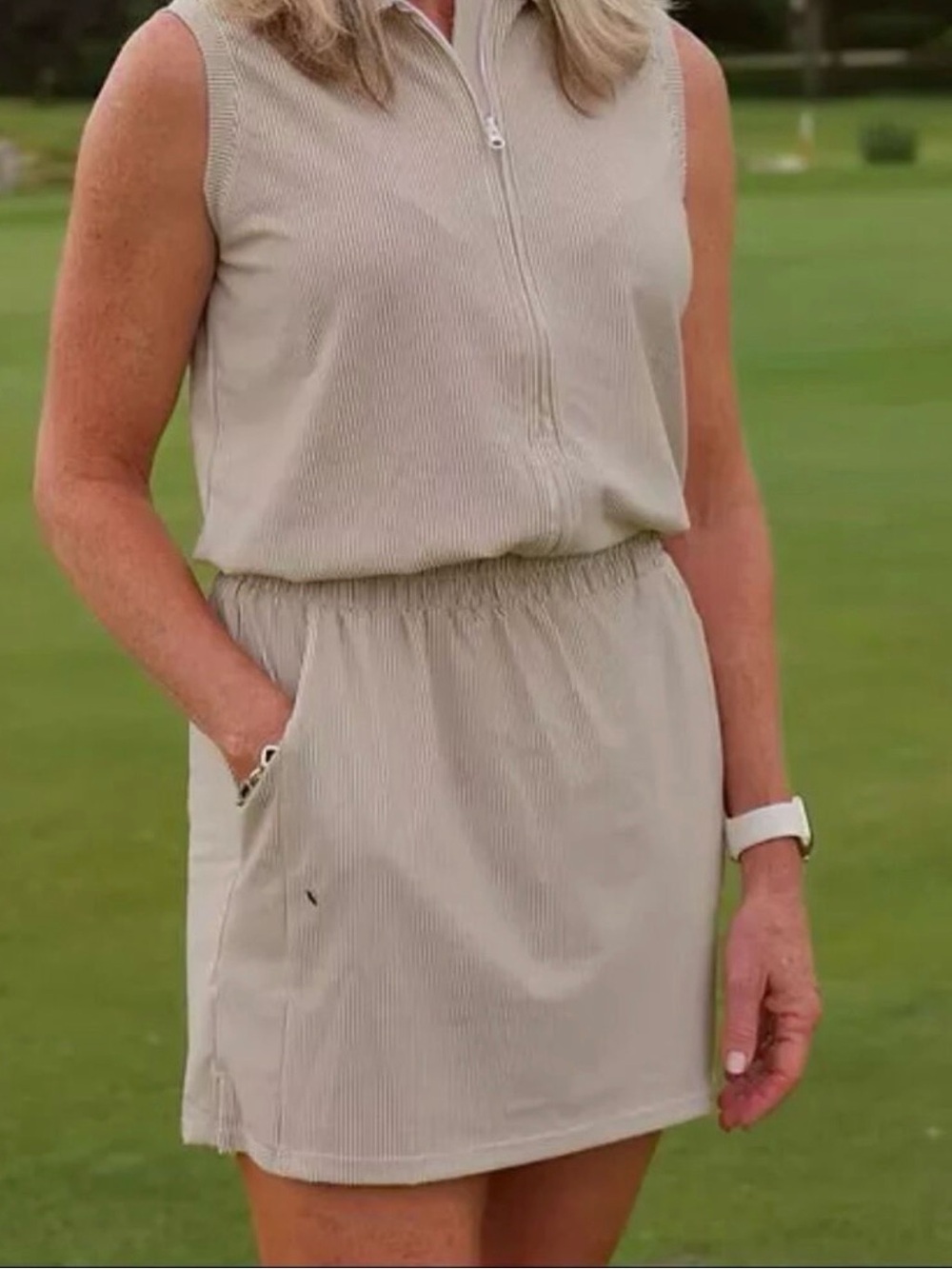 Fore The Girls Women’s The Chendo Golf Dress - Caramel Cream - XS